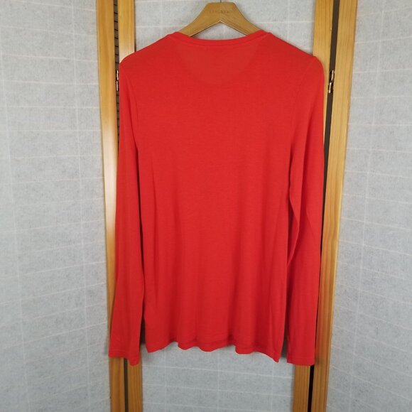 Women's Banana Republic Red Crew Neck Sweater Size Large Lightweight Wool Blend - Picture 4 of 5